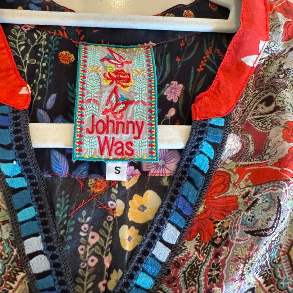 Johnny was colorful silk blouse - Picture 2 of 2